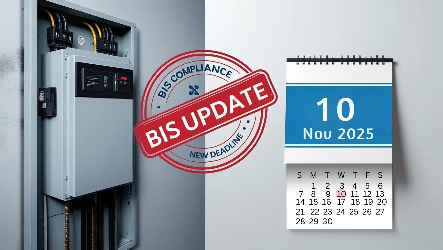 BIS Update: New Deadline for Electrical Equipment Quality Control is 10th Nov 2025