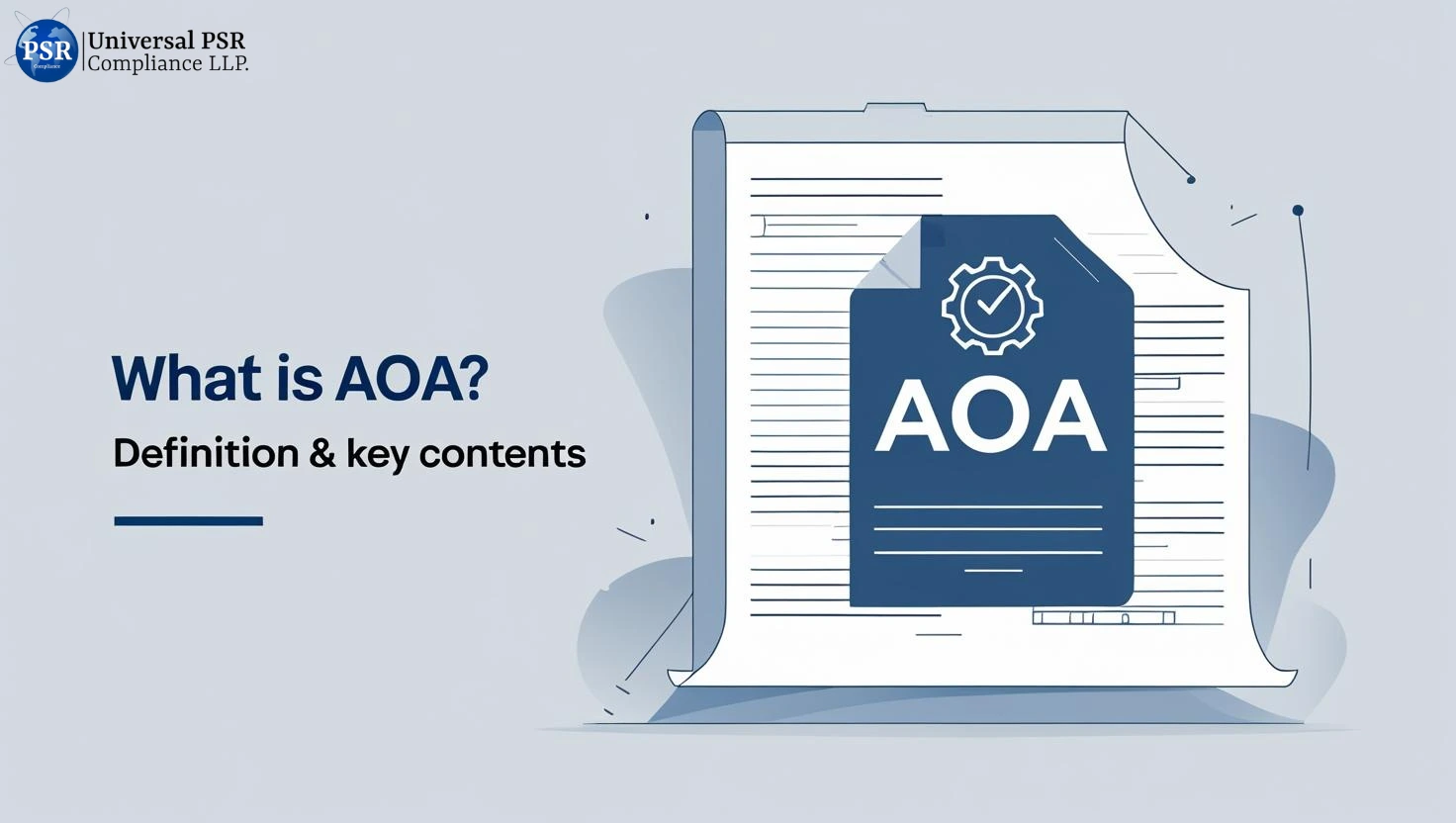 Illustration of a document labeled AOA with the title 